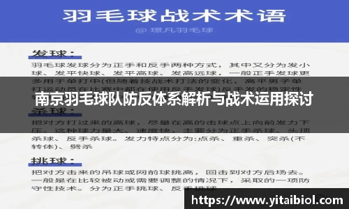 南京羽毛球队防反体系解析与战术运用探讨